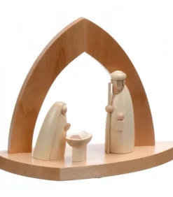 Schalling, crèche moderne Crèche De Noël Moderne|Crèche Design En Bois En Forme D'Arche