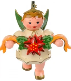Hubrig, figurines pour enfant Déco Sapin De Noël Vintage|Déco Sapin De Noël, Ange Et Couronne De Fleurs