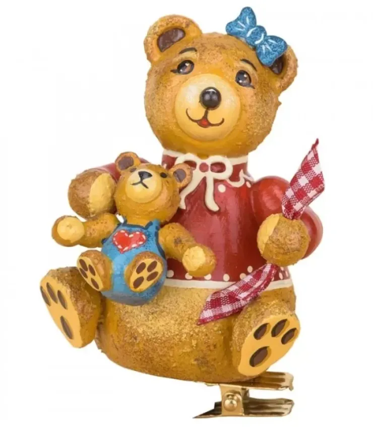 Hubrig, figurines pour enfant Déco Sapin De Noël Vintage|Déco Sapin Vintage, Maman Ours Et Ourson