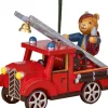 Hubrig, figurines pour enfant Déco Sapin De Noël Vintage|Déco Sapin Vintage, Ourson Sur Voiture De Pompier