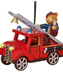 Hubrig, figurines pour enfant Déco Sapin De Noël Vintage|Déco Sapin Vintage, Ourson Sur Voiture De Pompier