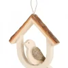 Waldfabrik, photophore en bois et étoile sapin de Noël Oiseau Décoratif|Décoration De Fenetre : Petit Oiseau Dans Maisonnette 13 Cm