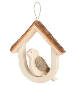 Waldfabrik, photophore en bois et étoile sapin de Noël Oiseau Décoratif|Décoration De Fenetre : Petit Oiseau Dans Maisonnette 13 Cm