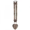 Waldfabrik, photophore en bois et étoile sapin de Noël Objet Déco Bois|Décoration Murale Montagne 46 Cm Avec Coeur Motif Blanc