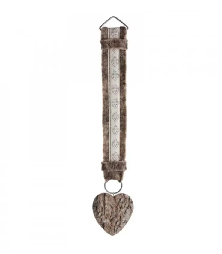 Waldfabrik, photophore en bois et étoile sapin de Noël Objet Déco Bois|Décoration Murale Montagne 46 Cm Avec Coeur Motif Blanc