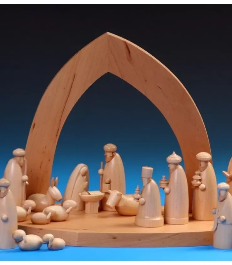 Schalling, crèche moderne Personnages De Crèche De Noël|Décoration Pour Crèche De Noël, Caravane, 6 Cm
