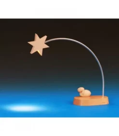 Schalling, crèche moderne Crèche De Noël Moderne|Etoile De Noël Electrique A Led Sur Socle, 21 Cm