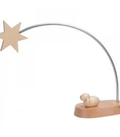 Schalling, crèche moderne Crèche De Noël Moderne|Etoile De Noël Electrique A Led Sur Socle, 21 Cm
