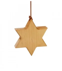 Waldfabrik, photophore en bois et étoile sapin de Noël Décorations En Bois Pour Sapin De Noël|Etoile En Bois D'Aulne A Suspendre 7,5 Cm