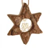 Waldfabrik, photophore en bois et étoile sapin de Noël Décorations En Bois Pour Sapin De Noël|Etoile En Bois, Motif Cisele Hiboux, 7 Cm