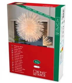 Konstsmide, guirlandes lumineuses de Noël Etoile Lumineuse|Etoile Lumineuse Electrique En Papier A Suspendre, Blanche, 60 Cm