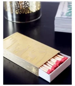 Pluto Produkter, déco de Noël Scandinave Pyramides De Noël Allemandes|Etui Dore Motif Sapin De Noël Pour Boite D'Allumettes
