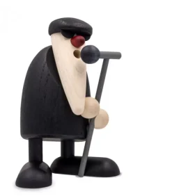 Köhler, Père Noël en bois Père Noël En Bois|Figurine Jazz, Chanteur Devant Un Micro