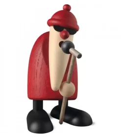 Köhler, Père Noël en bois Père Noël En Bois|Figurine Père Noël Chanteur