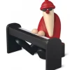 Köhler, Père Noël en bois Père Noël En Bois|Figurine Père Noël Pianiste