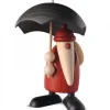 Köhler, Père Noël en bois Père Noël En Bois|Figurine Père Noël Sous Parapluie
