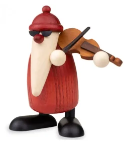 Köhler, Père Noël en bois Père Noël En Bois|Figurine Père Noël Violoniste