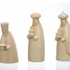 Schalling, crèche moderne Personnages De Crèche De Noël|Figurines Bois Pour Crèche De Noël, Les Trois Rois Mages, 12 Cm
