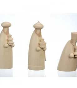Schalling, crèche moderne Personnages De Crèche De Noël|Figurines Bois Pour Crèche De Noël, Les Trois Rois Mages, 12 Cm