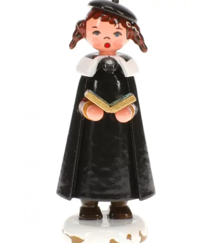 Hubrig, figurines pour enfant Village De Noël Miniature|Fillette Chanteuse Avec Livre De Chants- Village De Noël Miniature