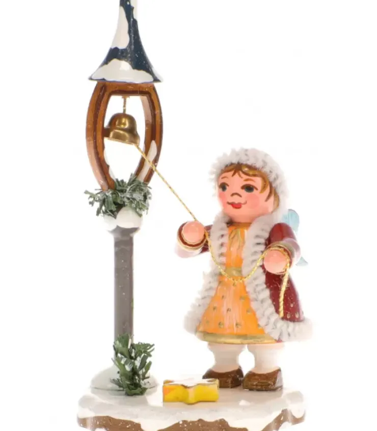 Hubrig, figurines pour enfant Village De Noël Miniature|Fillette Et La Clochette De Noël - Village De Noël Miniature