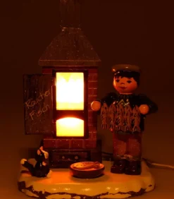 Hubrig, figurines pour enfant Village De Noël Miniature|Fumoir A Poisson - Electrique - Village De Noël Miniature