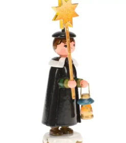 Hubrig, figurines pour enfant Village De Noël Miniature|Garcon Chanteur Avec Etoile - Village De Noël Miniature