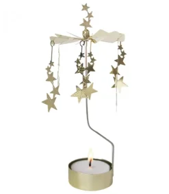 Pluto Produkter, déco de Noël Scandinave Bougeoirs Carrousels Photophore De Noël|Grand Bougeoir Carrousel Nuit Etoilee, 28 Cm