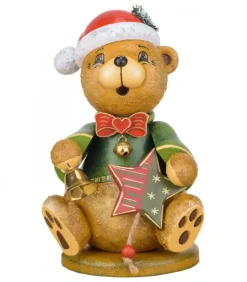 Hubrig, figurines pour enfant Bonhommes Fumeurs D'Encens Allemand|Grand Ourson De Noël Brule-Encens 22 Cm
