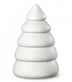 Köhler, Père Noël en bois Sapin De Noël Design|Grand Sapin Design Blanc, 14 Cm