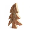 Waldfabrik, photophore en bois et étoile sapin de Noël Sapins En Bois|Grand Sapin En Bois, Forme Penchee, 30 Cm