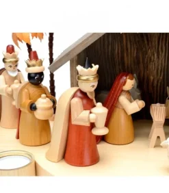 Richard Glasser, Pyramides de Noël allemandes Crèche De Noël En Bois|Grande Crèche De Noël En Bois Avec Personnages