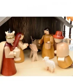 Richard Glasser, Pyramides de Noël allemandes Crèche De Noël En Bois|Grande Crèche De Noël En Bois Avec Personnages