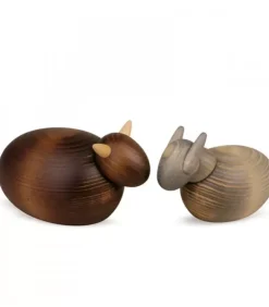Köhler, Père Noël en bois Personnages De Crèche De Noël|Grandes Figurines Crèche De Noël : L'Ane Et Le Boeuf