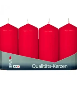 Ewa Kerzen, bougies de Noël et bougies de l'Avent Bougies De L'Avent|Grosses Bougies Rouges De L'Avent 10 Cm