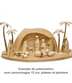 Schalling, crèche moderne Crèche De Noël En Bois|Grotte Pour Crèche De Noël En Bois D'Aulne, 39 Cm