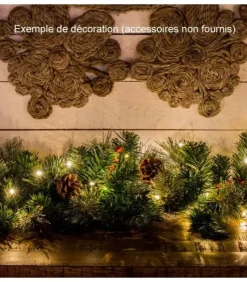Konstsmide, guirlandes lumineuses de Noël Guirlande Lumineuse Intérieure À Led|Guirlande Lumineuse Led Effet Gouttes, 50 Diodes Ambrees, Fil Noir