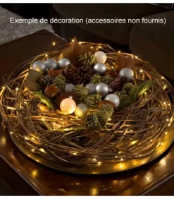 Konstsmide, guirlandes lumineuses de Noël Guirlande Lumineuse Intérieure À Led|Guirlande Lumineuse Led Effet Gouttes, 50 Diodes Ambrees, Fil Noir