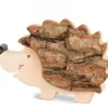 Waldfabrik, photophore en bois et étoile sapin de Noël Animaux En Bois|Herisson En Bois Debout, 7,5 Cm