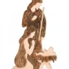 Waldfabrik, photophore en bois et étoile sapin de Noël Crèche De Noël Artisanale|Jesus, Marie Et Joseph En Ecorce De Bois, Grande Taille 21 Cm