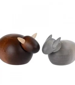 Köhler, Père Noël en bois Personnages De Crèche De Noël|L'Ane Et Le Boeuf, 6 Cm