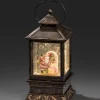 Konstsmide, guirlandes lumineuses de Noël Lanternes De Noël À Neige|Lanterne De Noël À Neige A Led Avec Père Noël Et Enfants, 22 Cm