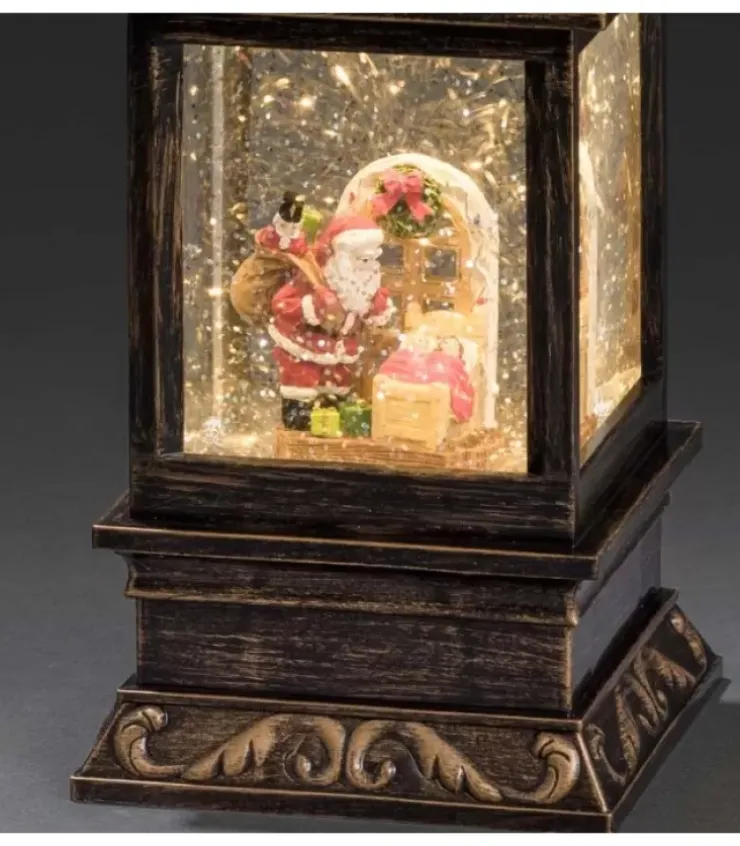 Konstsmide, guirlandes lumineuses de Noël Lanternes De Noël À Neige|Lanterne De Noël À Neige A Led Avec Père Noël Et Enfants, 22 Cm