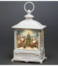 Konstsmide, guirlandes lumineuses de Noël Lanternes De Noël À Neige|Lanterne De Noël Blanche, Village De Noël Avec Sapin