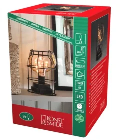 Konstsmide, guirlandes lumineuses de Noël Guirlande Lumineuse Intérieure À Led|Lanterne Lumineuse A Led En Metal, Ronde, 18 Cm