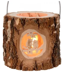 Waldfabrik, photophore en bois et étoile sapin de Noël Photophore Bois|Lanterne Photophore En Bois, Couple D'Hiboux