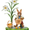Hubrig, figurines pour enfant Lapins En Bois De Paques|Lapin De Paques En Bois Avec Corbeille A Oeufs