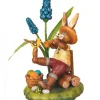 Hubrig, figurines pour enfant Lapins En Bois De Paques|Lapin De Paques En Bois Joueur De Flute