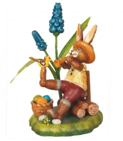 Hubrig, figurines pour enfant Lapins En Bois De Paques|Lapin De Paques En Bois Joueur De Flute