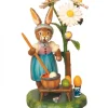 Hubrig, figurines pour enfant Lapins En Bois De Paques|Lapin De Paques En Bois Peintre D'Oeufs Colores